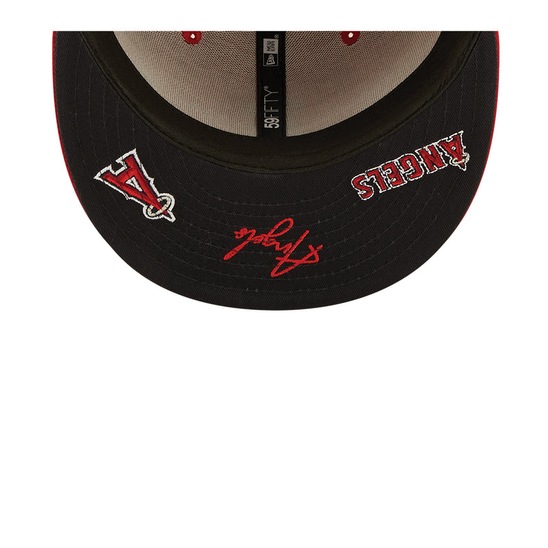 Load image into Gallery viewer, Black undervisor with red and white text and logos on a white background
