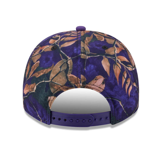 Cap with floral pattern on a white background