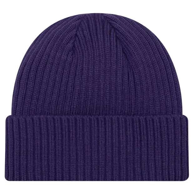 Load image into Gallery viewer, Back side of a purple Lakers knit beanie

