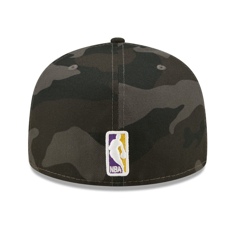 Load image into Gallery viewer, Camouflage baseball cap with NBA logo on a white background
