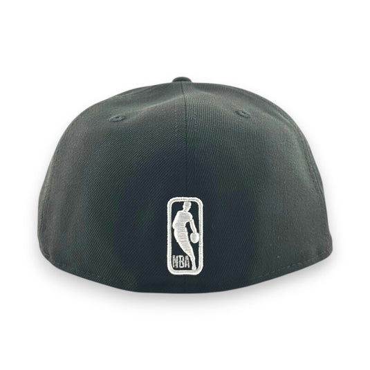 black cap with NBA logo on a white background