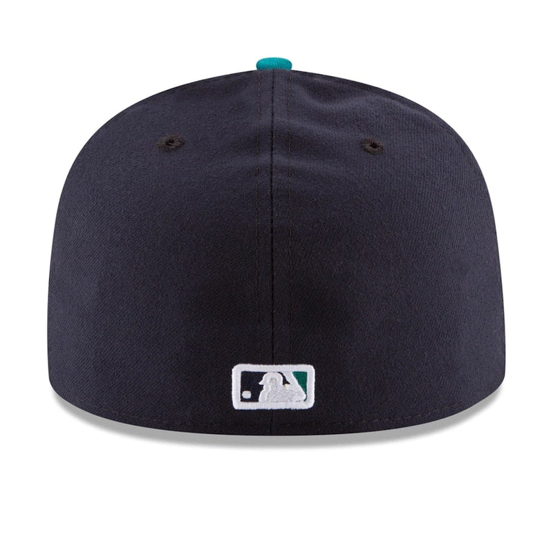Load image into Gallery viewer, Navy blue baseball cap with a logo on the back against a white background

