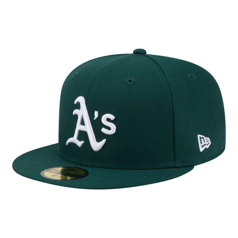 Load image into Gallery viewer, Green A's cap with white logo on a white background
