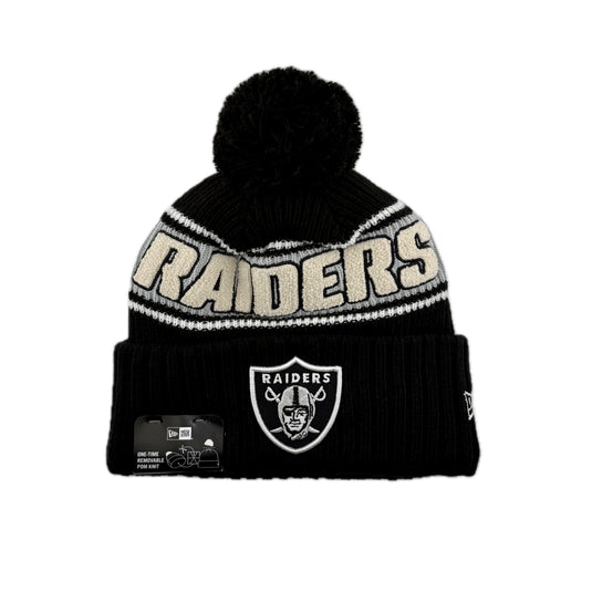New Era Raiders NFL Sideline 2024 POM Beanie