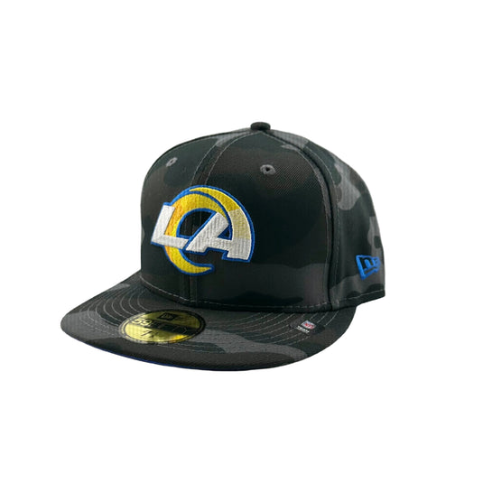 New Era Rams D3 Camo Cap - Black Camo/OTC