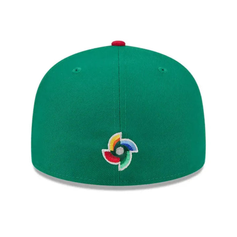 Load image into Gallery viewer, Green cap with a colorful logo on a white background
