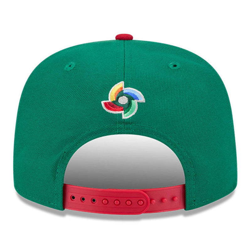 Load image into Gallery viewer, Green cap with a colorful logo on the back against a white background
