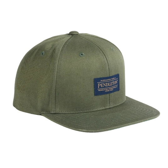 Green cap with Pendleton logo on a light gray background