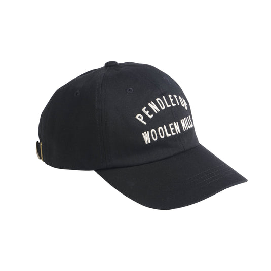 Black cap with 'Pendleton Woolen Mills' logo on a white background