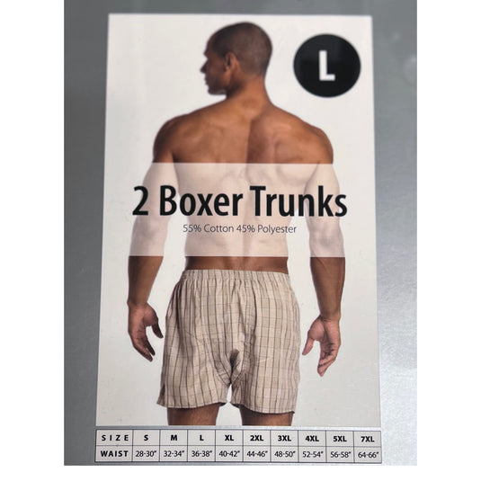 Pro Club Boxer Trunk Package - Random Mixed Plaid Patterns - 2 Pieces in Pack