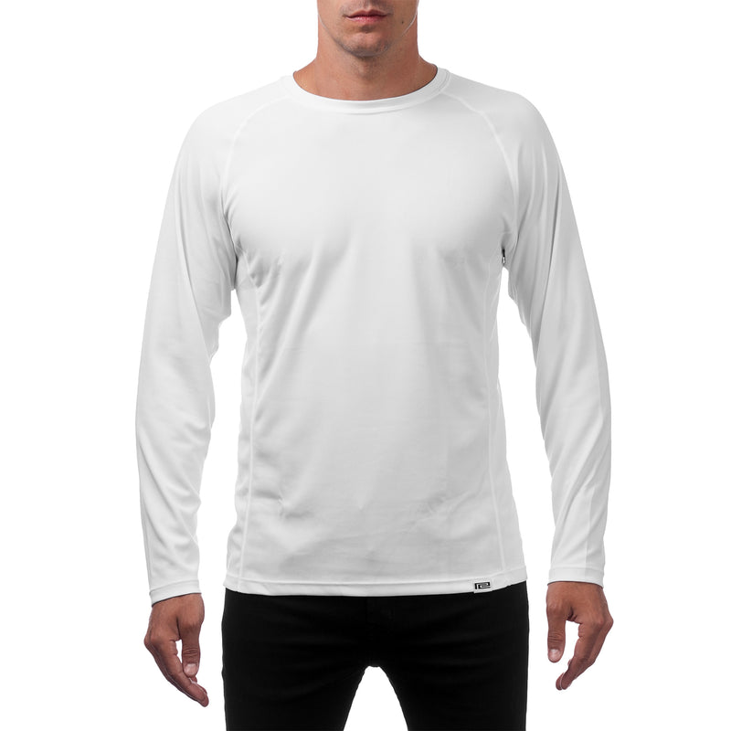 Load image into Gallery viewer, Person wearing a white long-sleeve shirt on a white background
