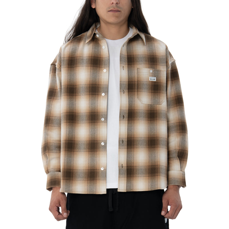 Load image into Gallery viewer, Pro Club Heavy Wide Ombre Flannel Shirt
