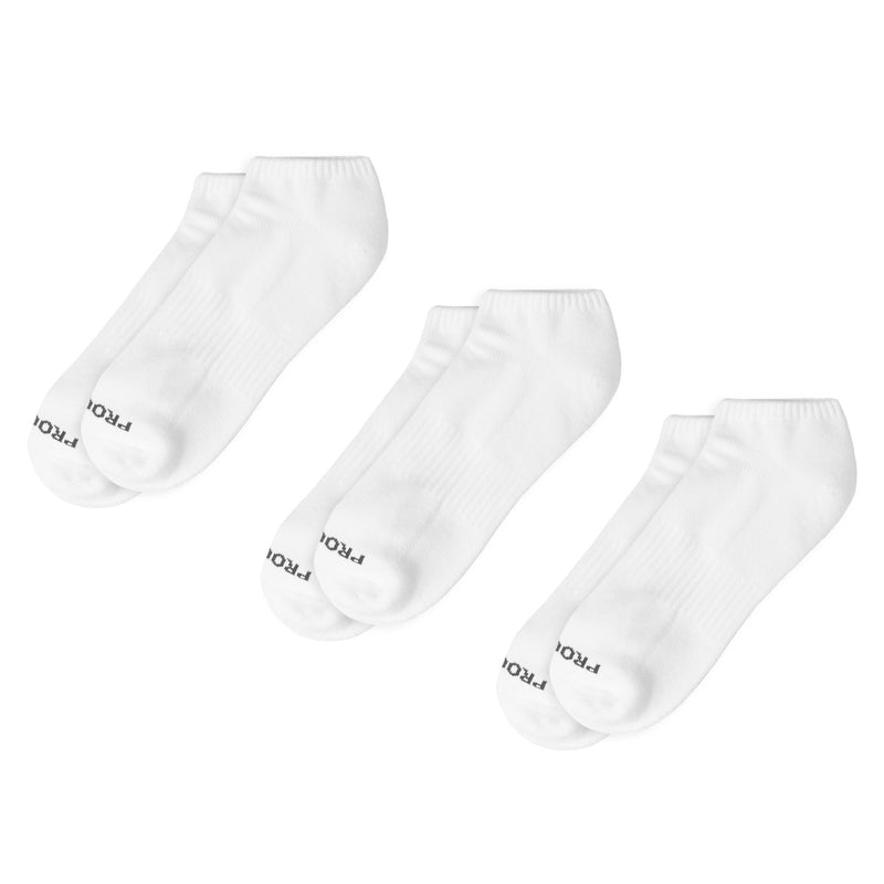 Load image into Gallery viewer, Three pairs of white socks with black text on a white background
