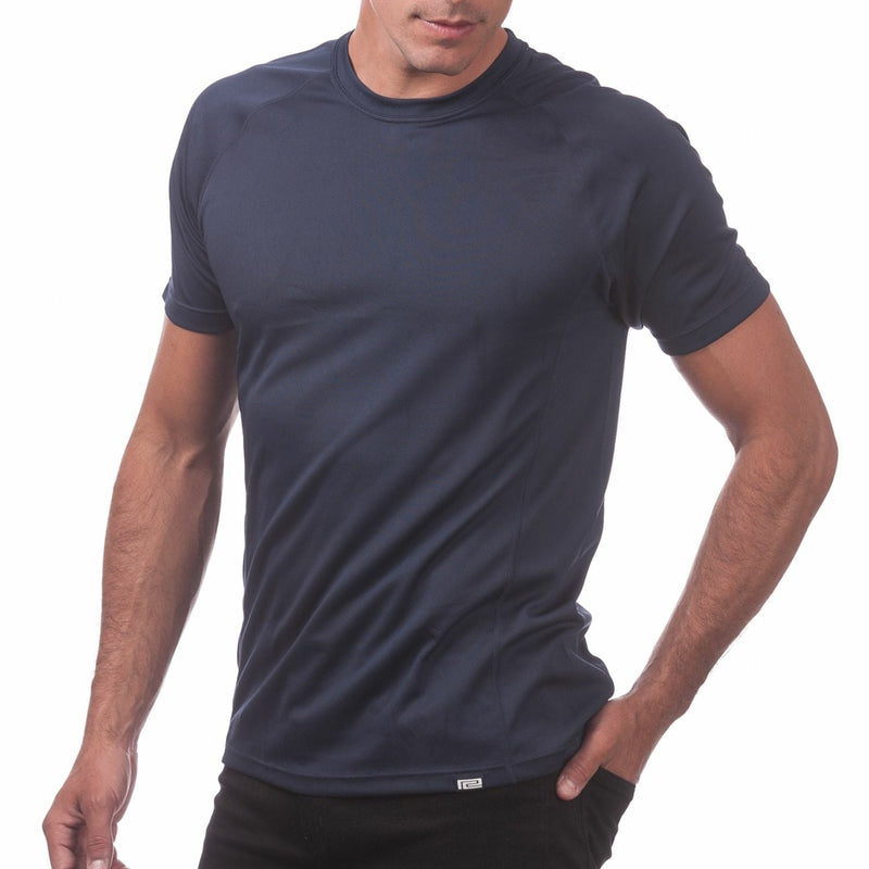 Load image into Gallery viewer, Man wearing a navy blue t-shirt on a white background
