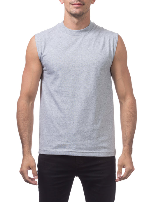 Pro Club Comfort Sleeveless Muscle Tee Heather Gray