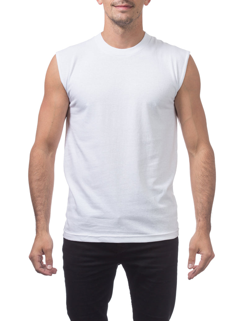 Load image into Gallery viewer, Pro Club Comfort Sleeveless Muscle Tee White

