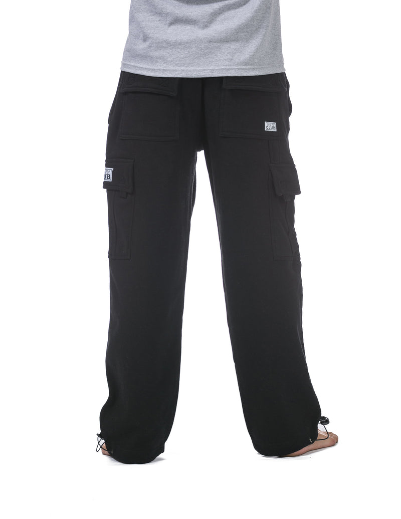 Pro Club Men's Heavyweight Fleece Cargo Sweatpant, Black, 2X-Large