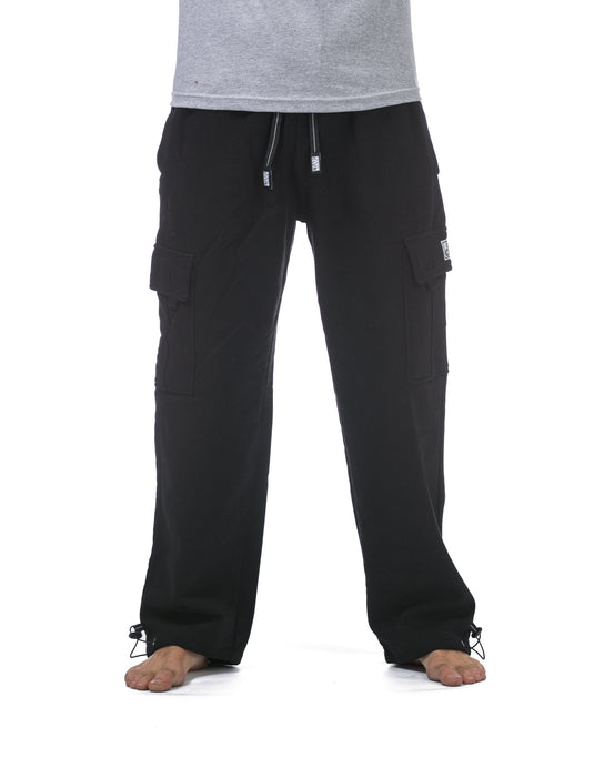 Pro Club Heavyweight Fleece Cargo Sweatpants Black