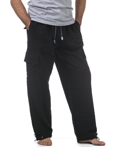 Pro Club Heavyweight Fleece Cargo Sweatpants Black