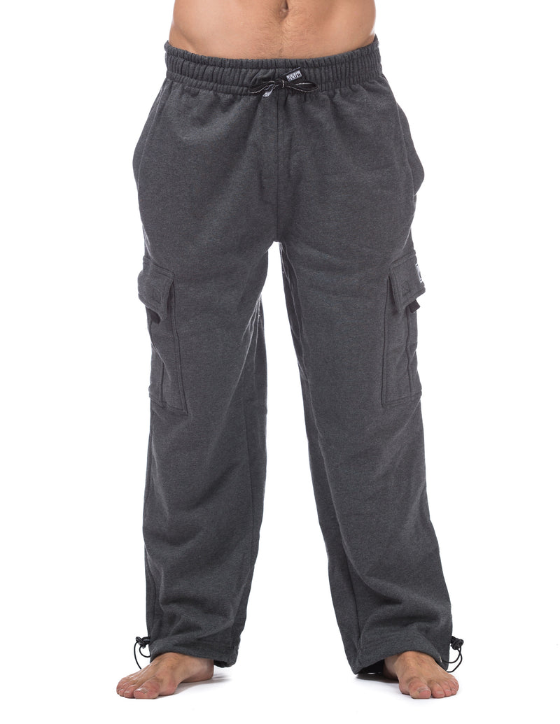Load image into Gallery viewer, Pro Club Heavyweight Fleece Cargo Sweatpants Charcoal
