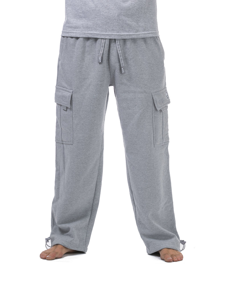 Load image into Gallery viewer, Pro Club Heavyweight Fleece Cargo Sweatpants Heather Gray
