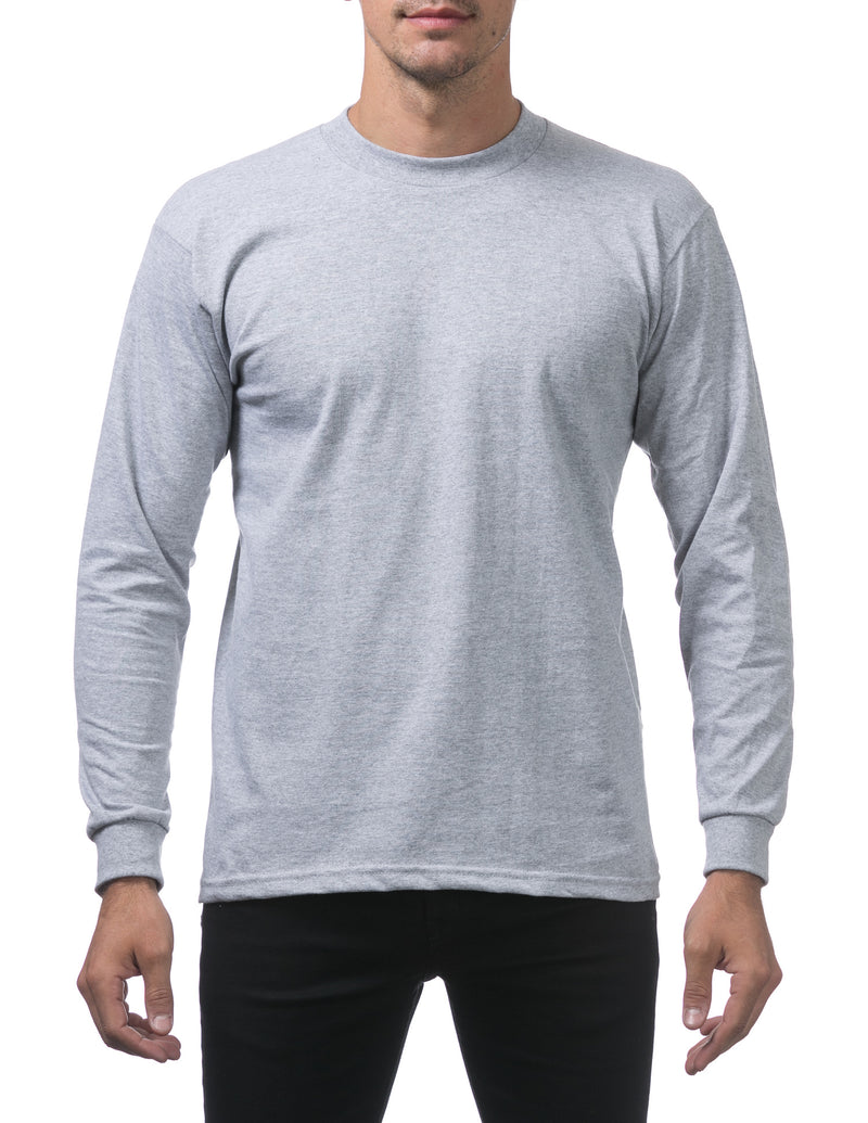 Load image into Gallery viewer, Pro Club Heavyweight Long Sleeve Tee Heather Gray
