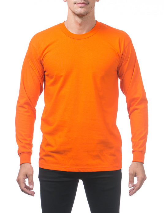 Pro Club Heavyweight Long Sleeve Tee Orange Tan