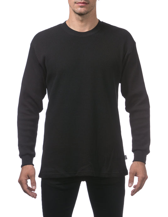Pro Club Heavyweight Thermal Long Sleeve Shirt Black