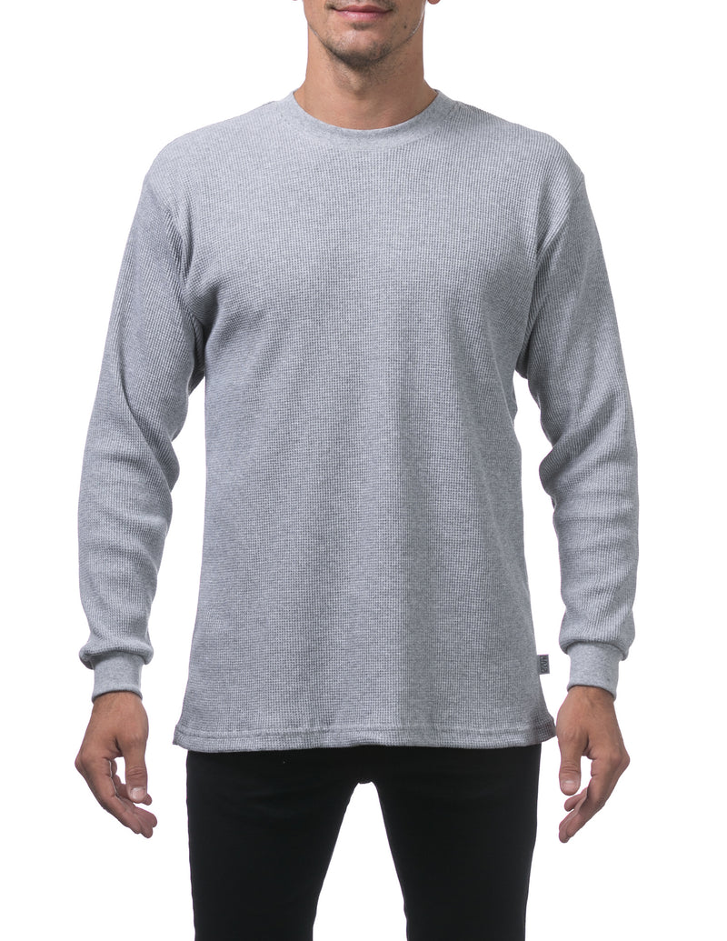 Load image into Gallery viewer, Pro Club Heavyweight Thermal Long Sleeve Shirt Heather Gray
