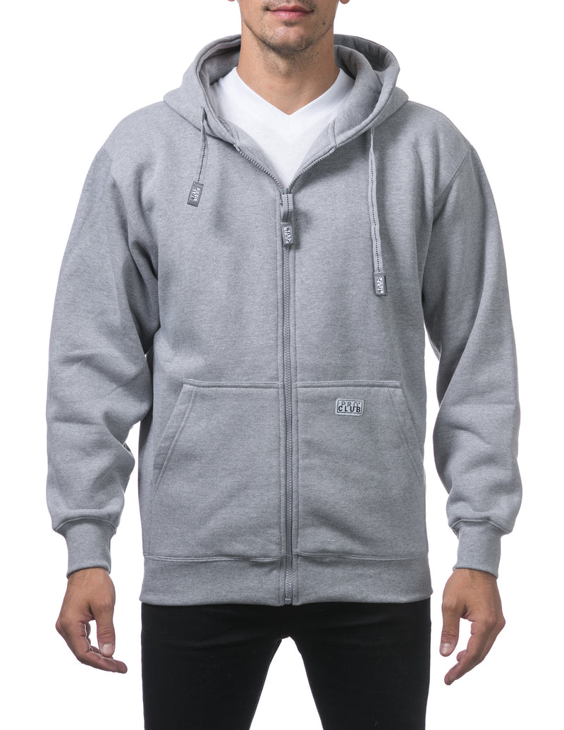 Load image into Gallery viewer, Pro Club Heavyweight Zipper Hoodie Heather Gray
