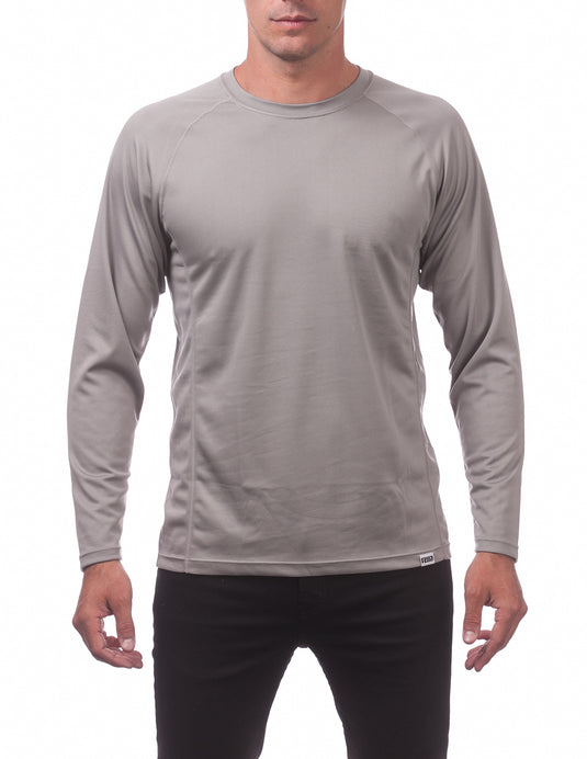 Pro Club Long Sleeve Performance DryPro Tee Gray
