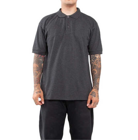 Shaka S/S 6.2oz Polo Shirt - Charcoal 