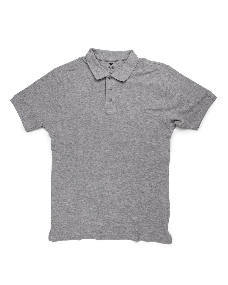 Load image into Gallery viewer, Shaka S/S 6.2oz Polo Shirt - Heather Gray
