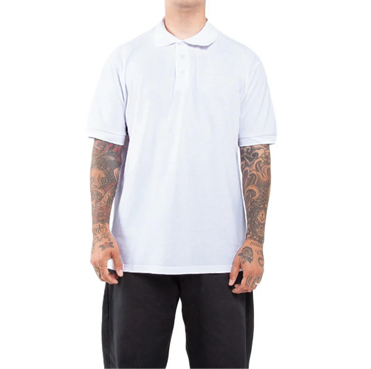Shaka S/S 6.2oz Polo Shirt - White