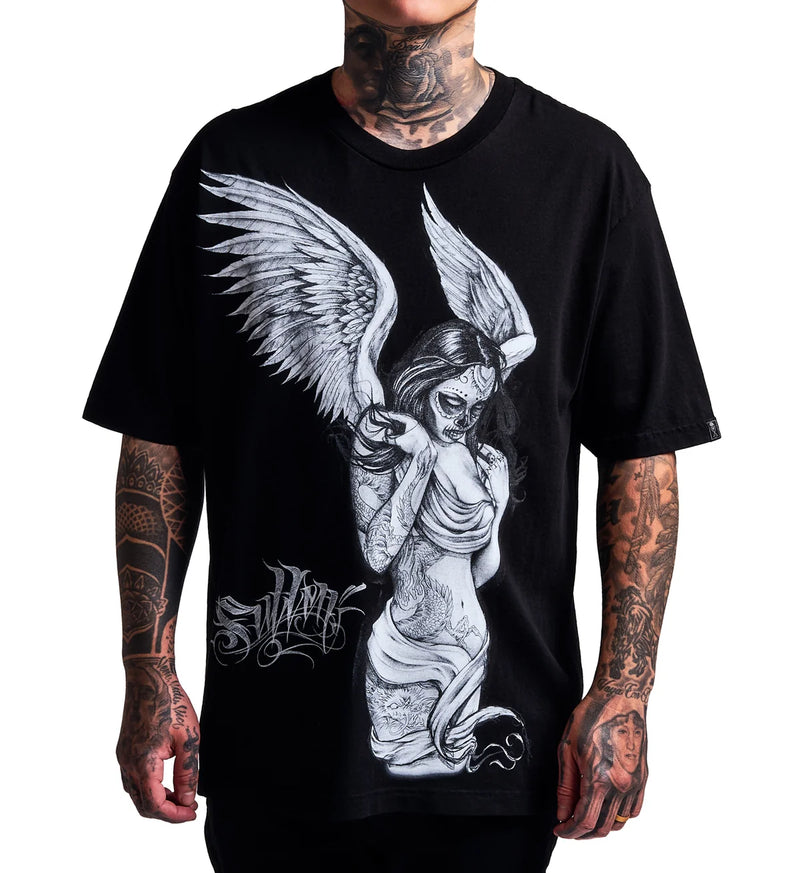 Load image into Gallery viewer, Sullen Fallen Angel "1 Ton" Tee - Jet Black
