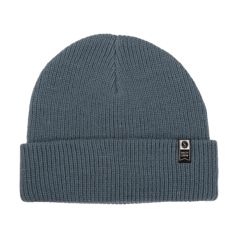 Load image into Gallery viewer, Navy blue beanie with Salty Crew logo on a white background. 

