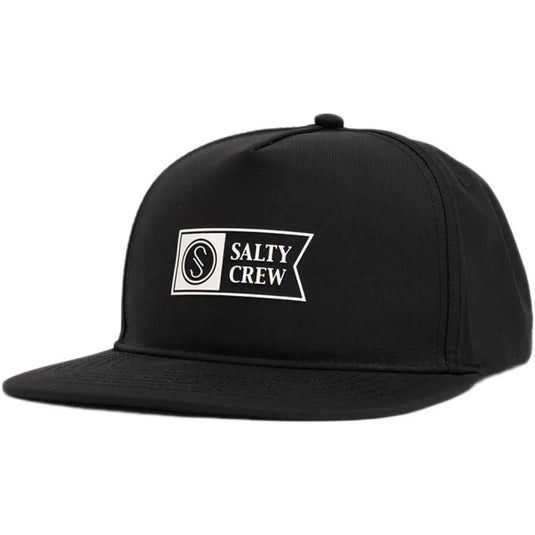 Black cap with Salty Crew logo on a white background