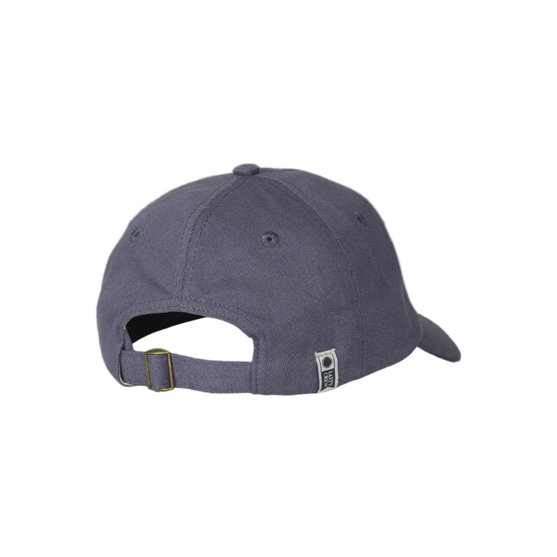 Load image into Gallery viewer, Navy baseball cap with a logo on the back on a white background
