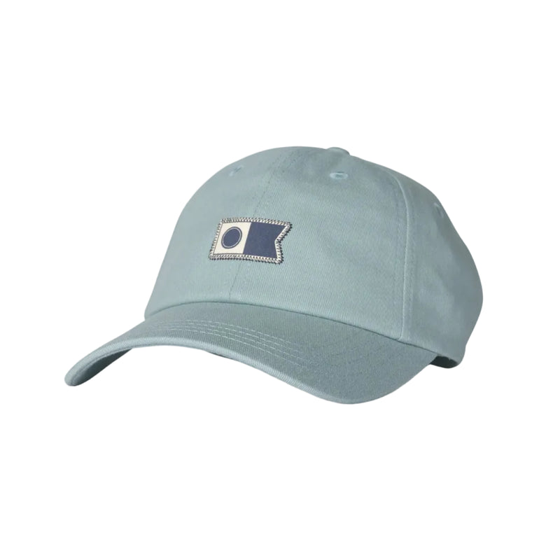 Load image into Gallery viewer, Light blue cap with a logo on a white background

