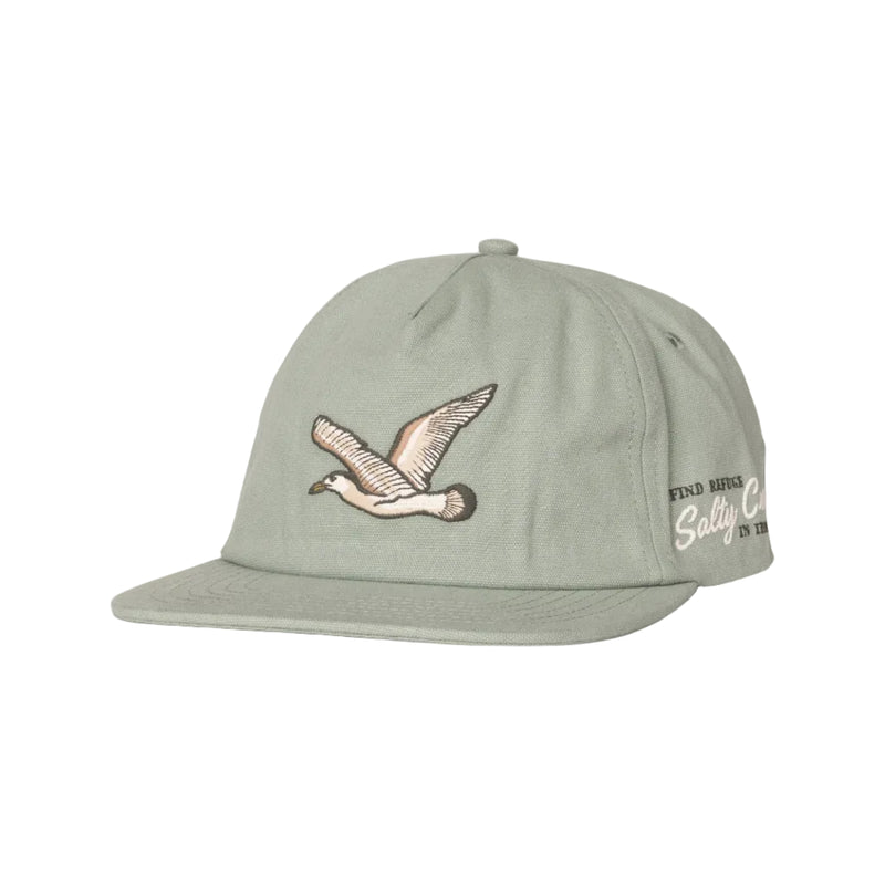 Load image into Gallery viewer, Green cap with bird emblem and text on a white background
