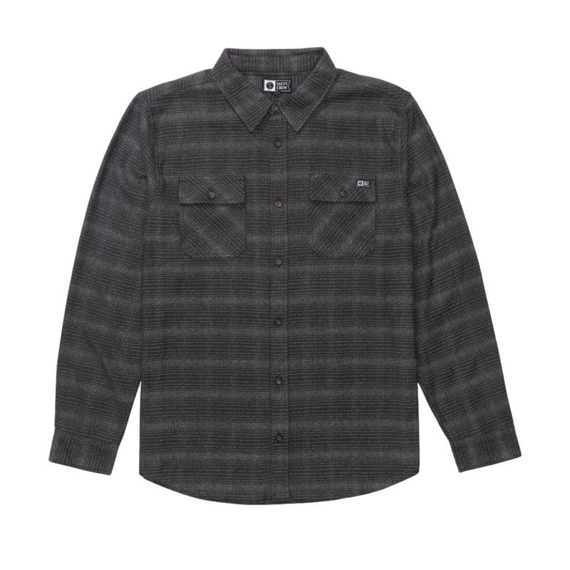 Load image into Gallery viewer, Plaid shirt with a Salty Crew logo on a white background
