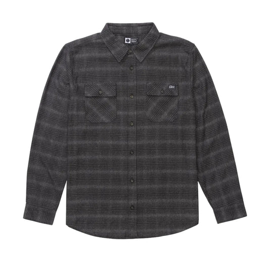 Plaid shirt with a Salty Crew logo on a white background