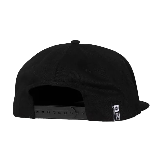 Load image into Gallery viewer, Black cap with a Salty Crew brand logo on the back against a white background
