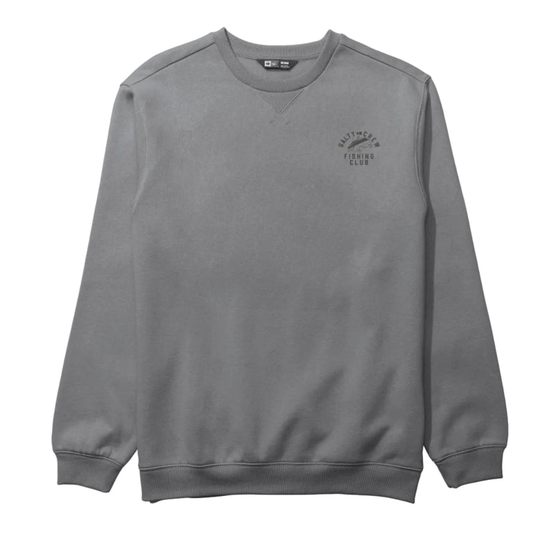 Load image into Gallery viewer, Gray sweatshirt with a small fishing logo on a white background
