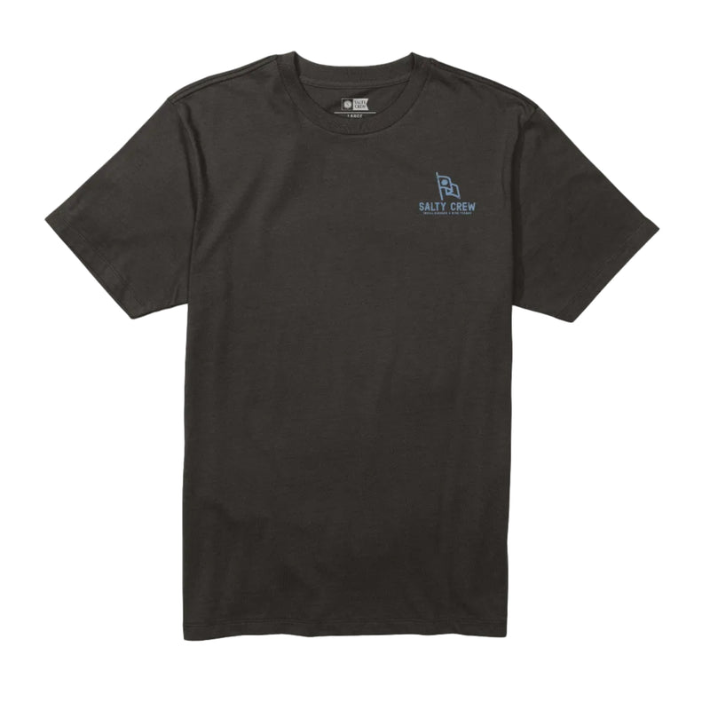 Load image into Gallery viewer, Black t-shirt with a logo on a white background
