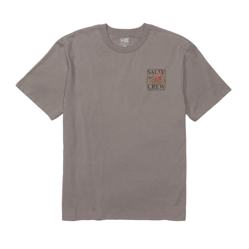 Load image into Gallery viewer, Gray t-shirt with a logo on a white background
