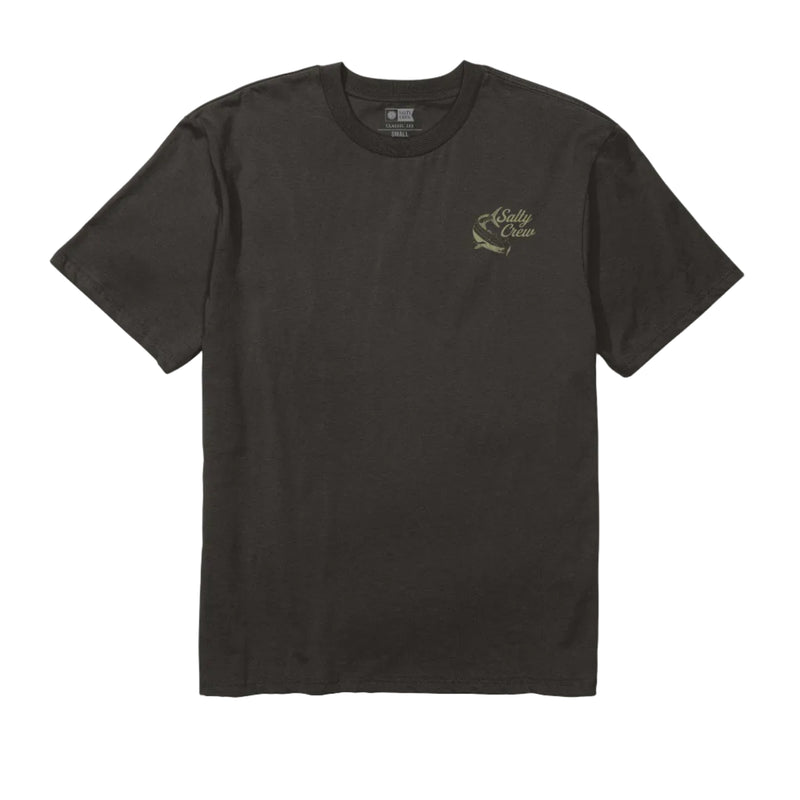 Load image into Gallery viewer, Black t-shirt with a logo on a white background
