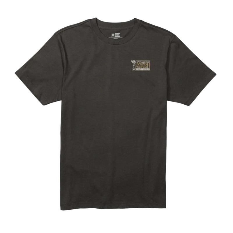 Load image into Gallery viewer, Black t-shirt with a small Salty Crew graphic on a white background
