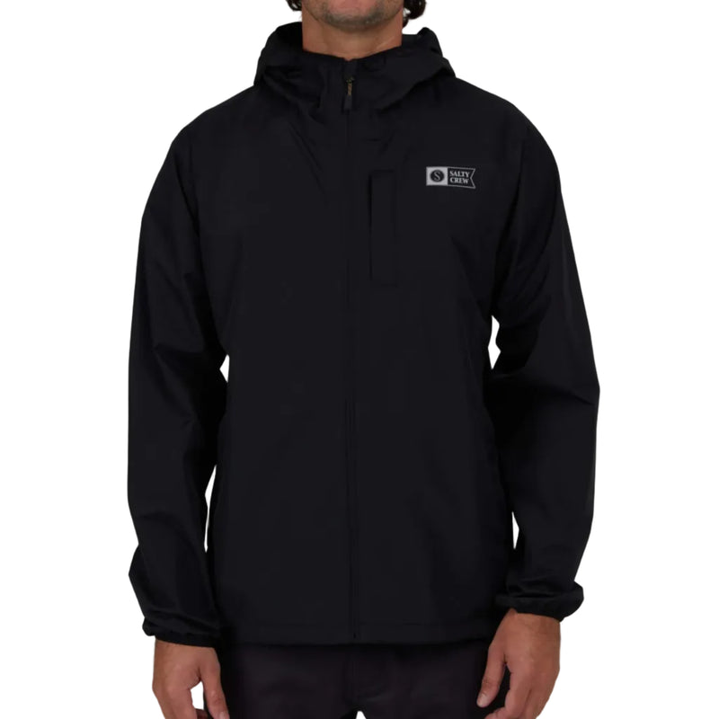 Load image into Gallery viewer, Black jacket with a brand logo on a white background
