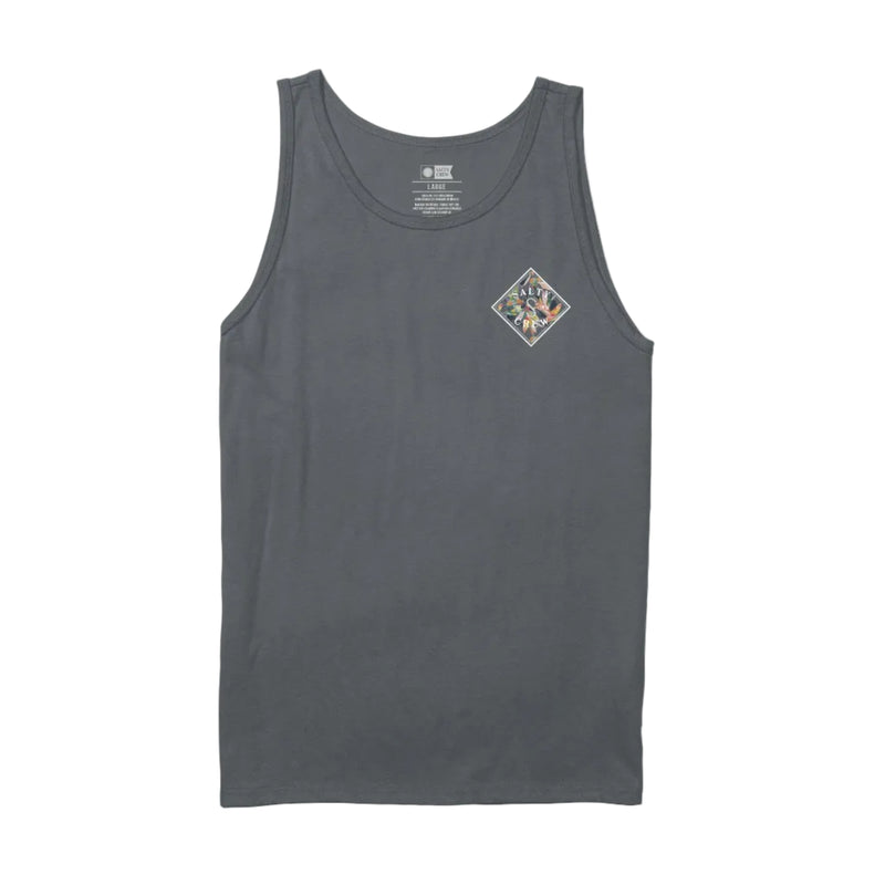 Load image into Gallery viewer, Charcoal tank top with a logo on a white background
